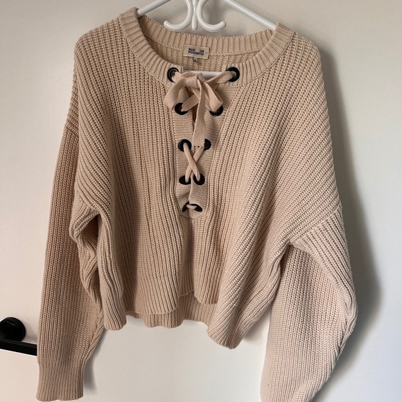 Baum Und Pferdgarten - Lace-up crop knit sweater XL - Picture 1 of 5
